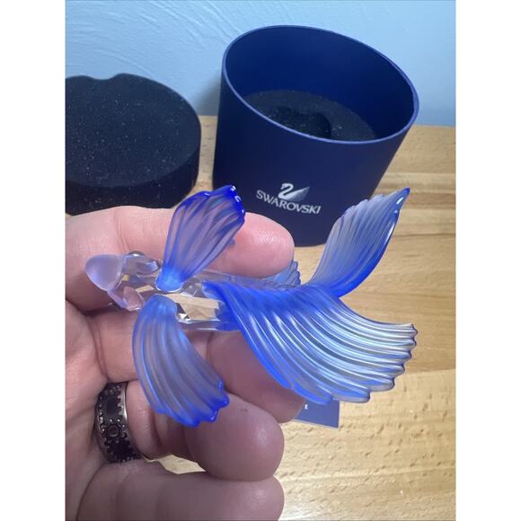 Swarovski Siamese Fighting Fish Blue Crystal Figurine 236718 MINT original box - Picture 3 of 16